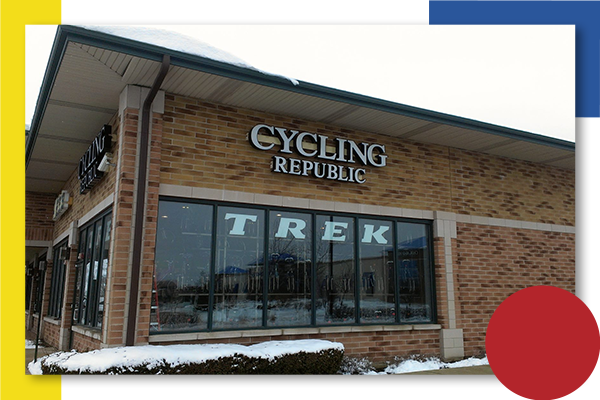 Business sign for Cycling Republic.